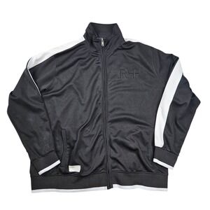 Vintage Rocawear Track Jacket Mens 3XL Black Hip Hop Baggy Y2K Streetwear